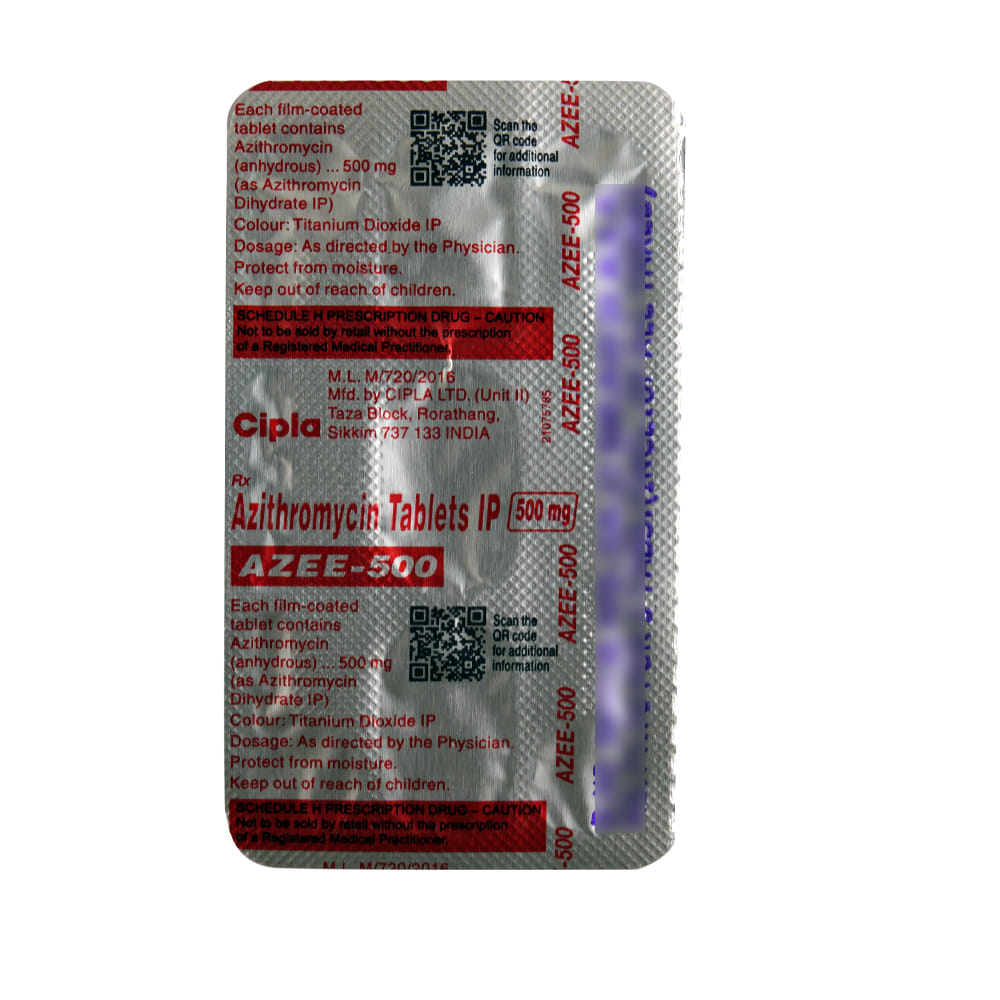 Buy Azee 500mg 3 Tablets Online at Best Prices | Wellness Forever
