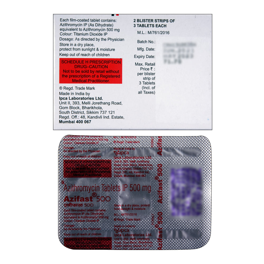 Buy Azifast 500mg 3 Tablets Online at Best Prices | Wellness Forever