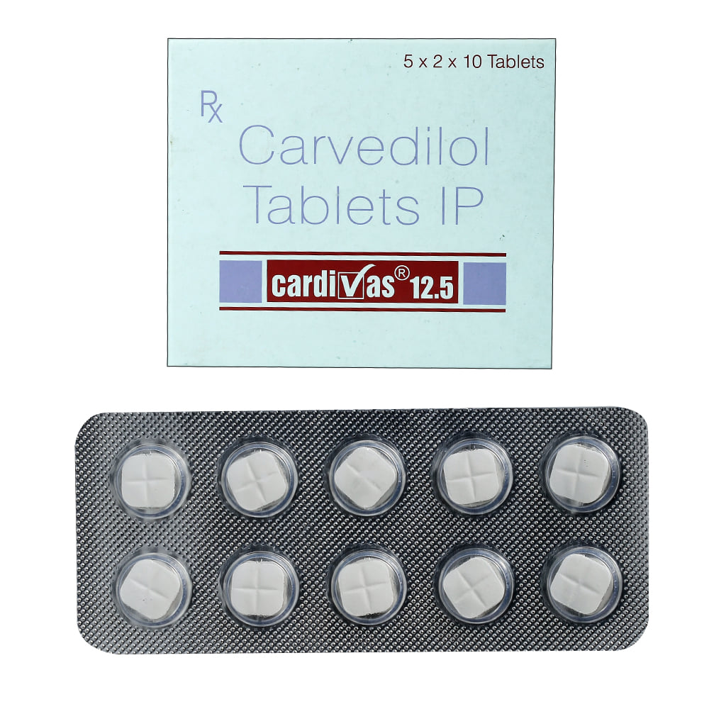 Buy Cardivas 12.5mg 10 Tablets Online at Best Prices | Wellness Forever
