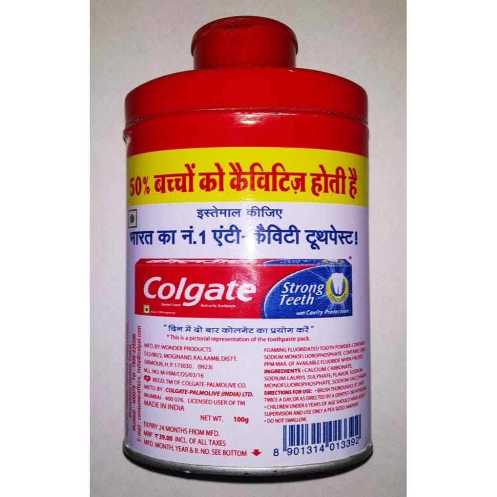 Colgate Tooth Powder Rda Buy Colgate Tooth Powder 100g Online at Best Prices | Wellness Forever