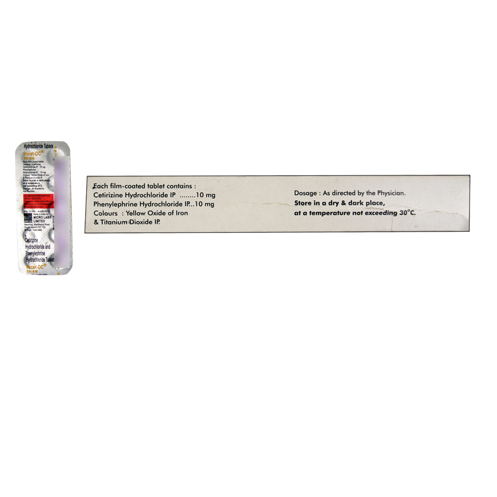 Buy Hicet-DC 10 Tablets Online at Best Prices | Wellness Forever