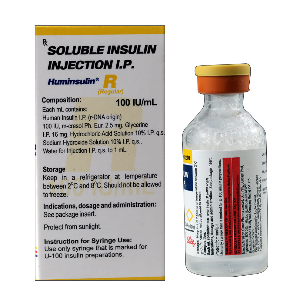 Buy Huminsulin-R 100Iu Injection 10 Ml Vial Online at Best Prices ...
