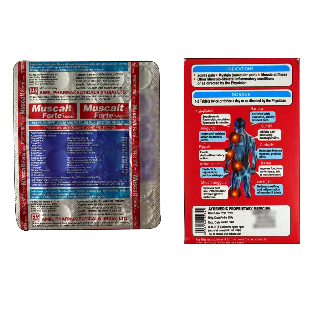 Buy Muscalt-Forte 30 Tablets Online at Best Prices | Wellness Forever
