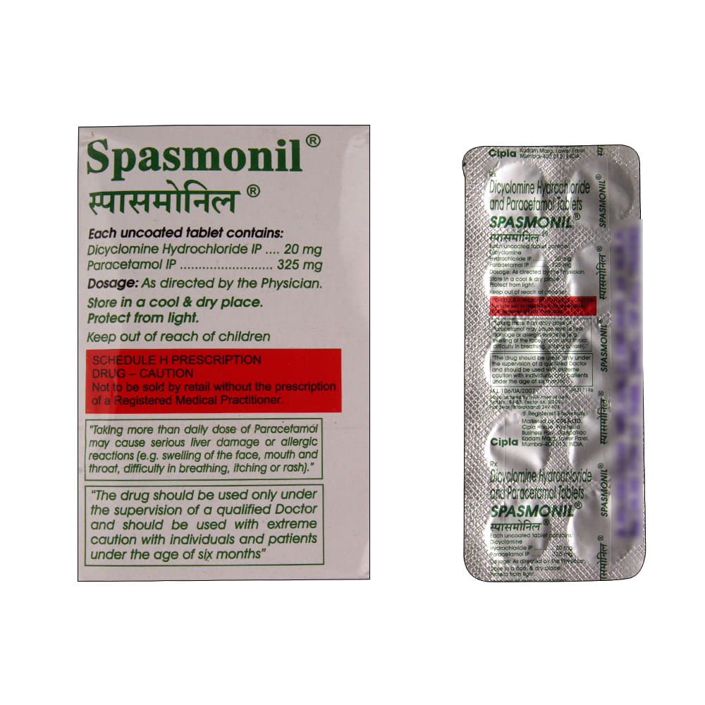 Spasmol Buy Spasmonil 10 Tablets Online at Best Prices | Wellness Forever