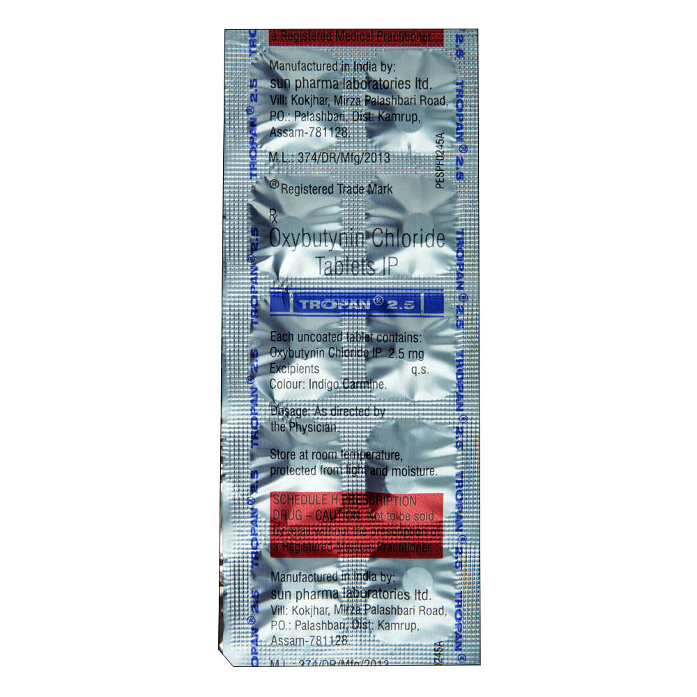 Buy Tropan 2.5mg 10 Tablets Online at Best Prices | Wellness Forever