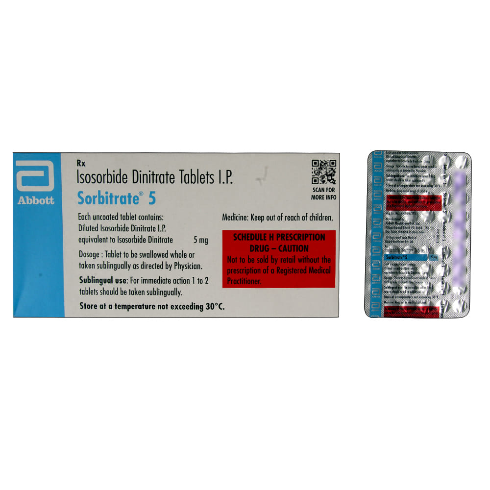 Buy Sorbitrate 5mg 50 Tablets Online at Best Prices | Wellness Forever