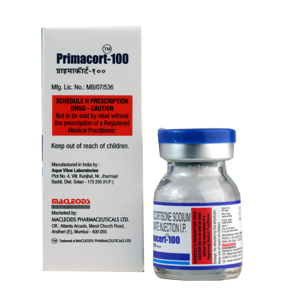 Primacort Buy Primacort 100mg Injection Vial Online at Best Prices | Wellness Forever