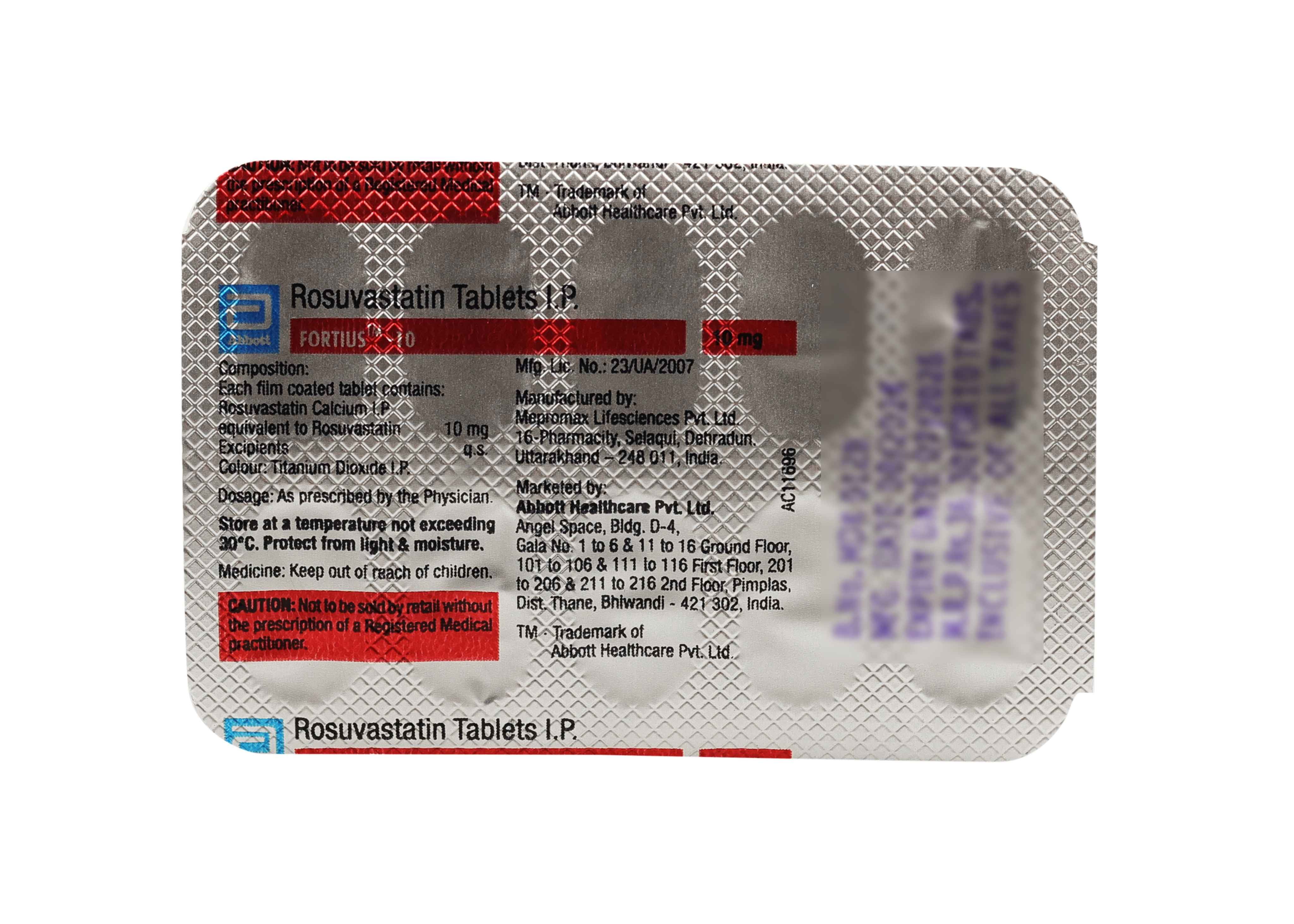 Buy Fortius 10mg 10 Tablets Online at Best Prices | Wellness Forever