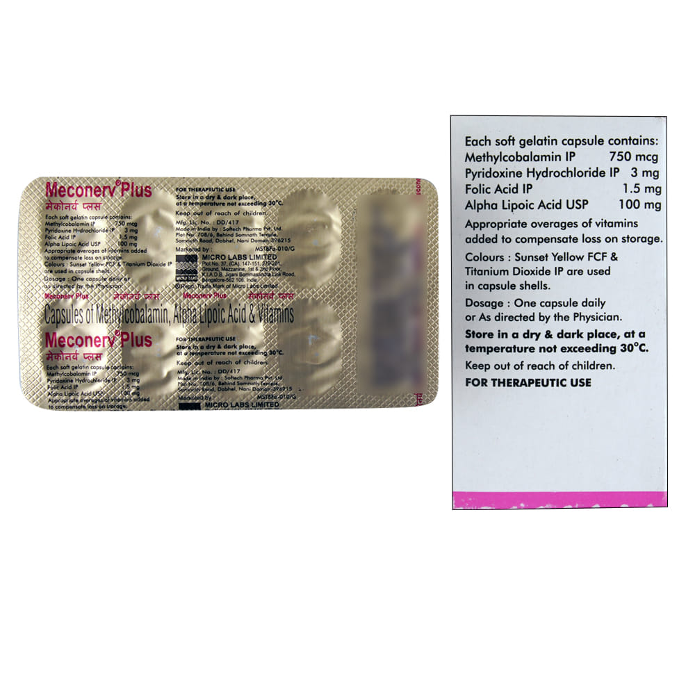 Buy Meconerv-Plus 10 Capsules Online at Best Prices | Wellness Forever