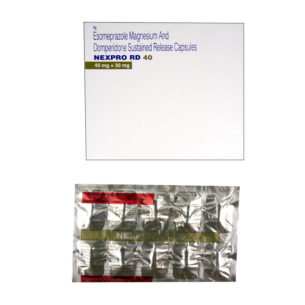Buy Nexpro-RD 40mg 10 Capsules Online at Best Prices | Wellness Forever