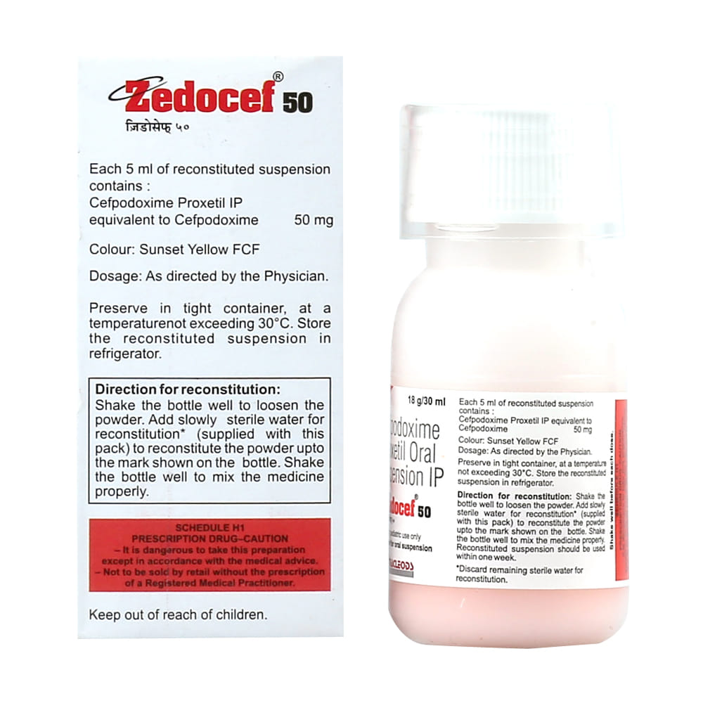 Buy Zedocef 50mg Syrup 30 ml Online at Best Prices | Wellness Forever