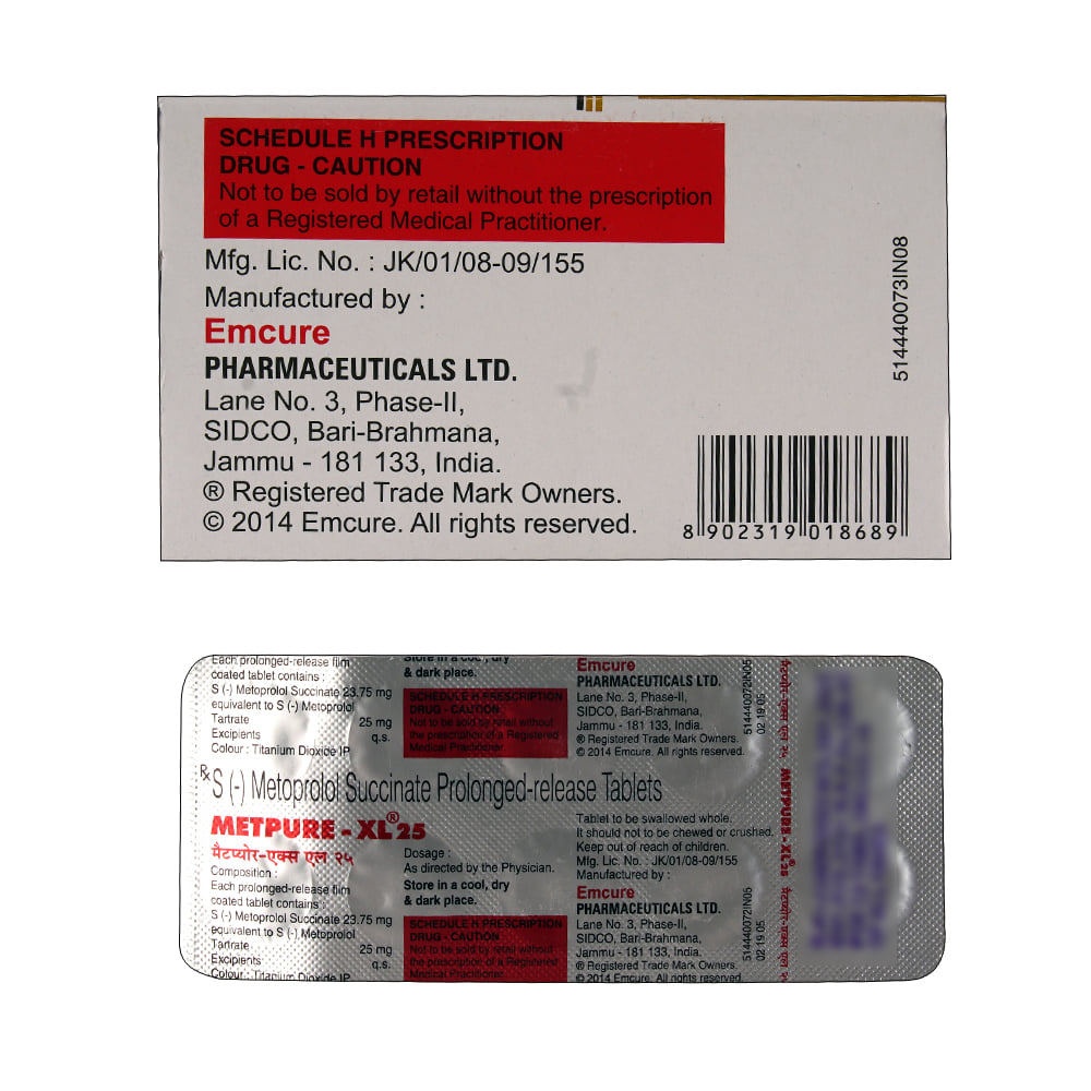 Buy Metpure-XL 25mg 10 Tablets Online at Best Prices | Wellness Forever