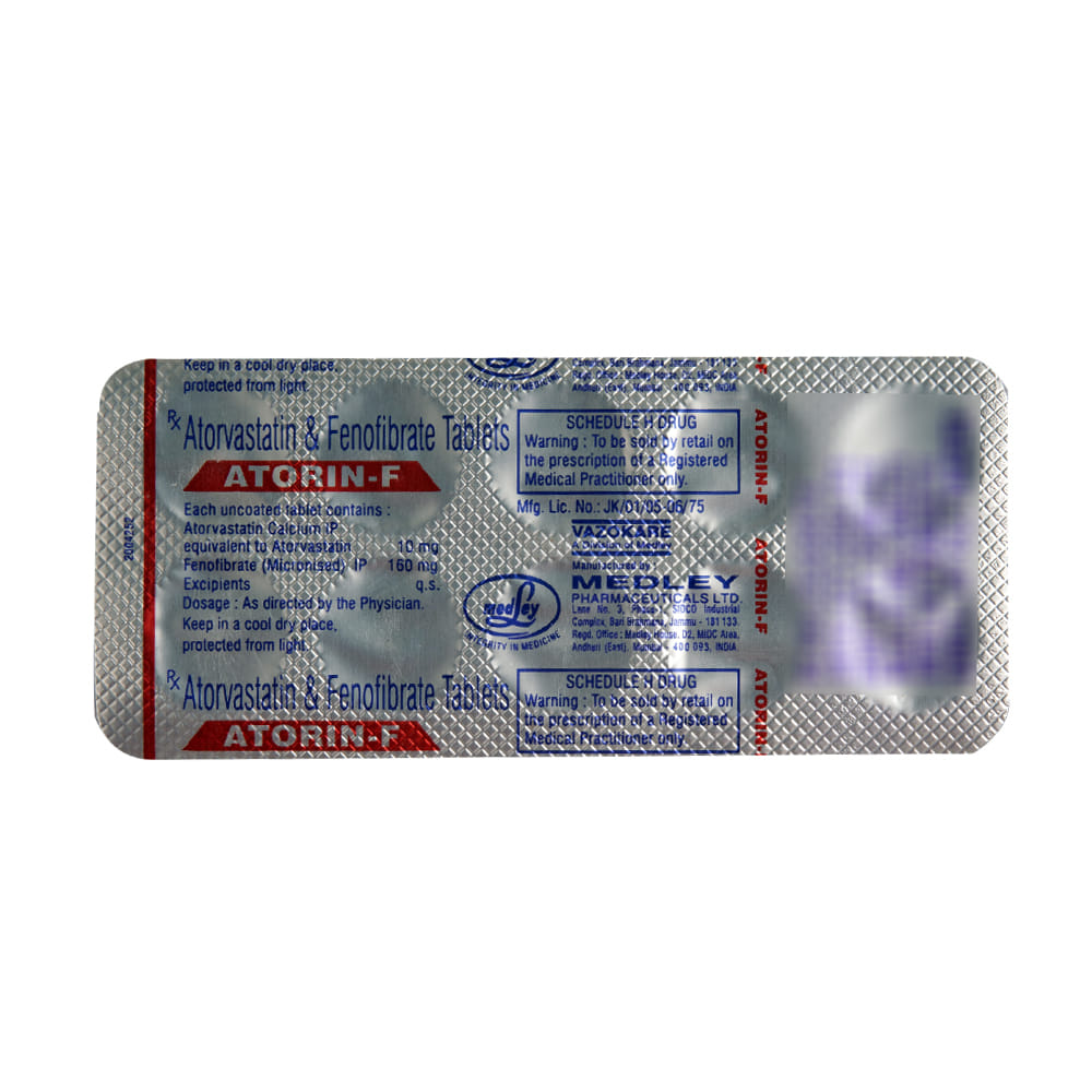 Buy Atorin-F 10 Tablets Online at Best Prices | Wellness Forever