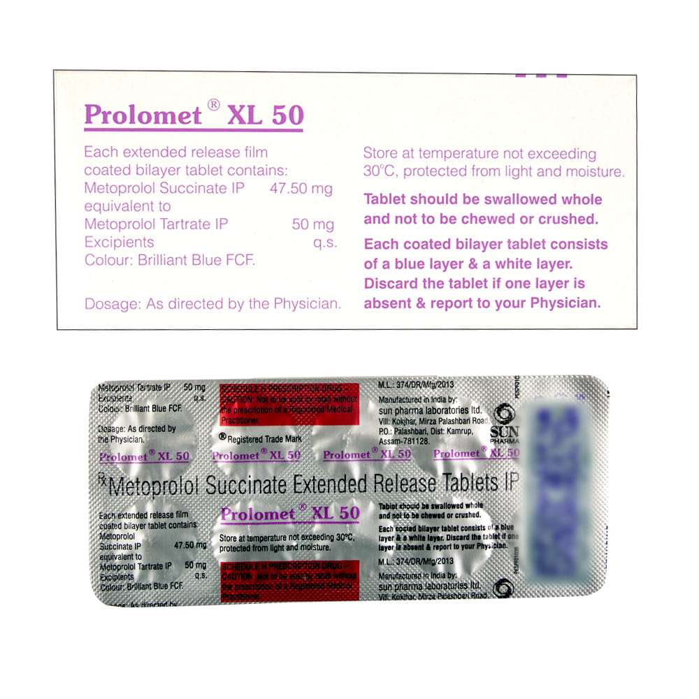 Buy PROLOMET-XL 50MG 10TAB ## Online at Best Prices | Wellness Forever
