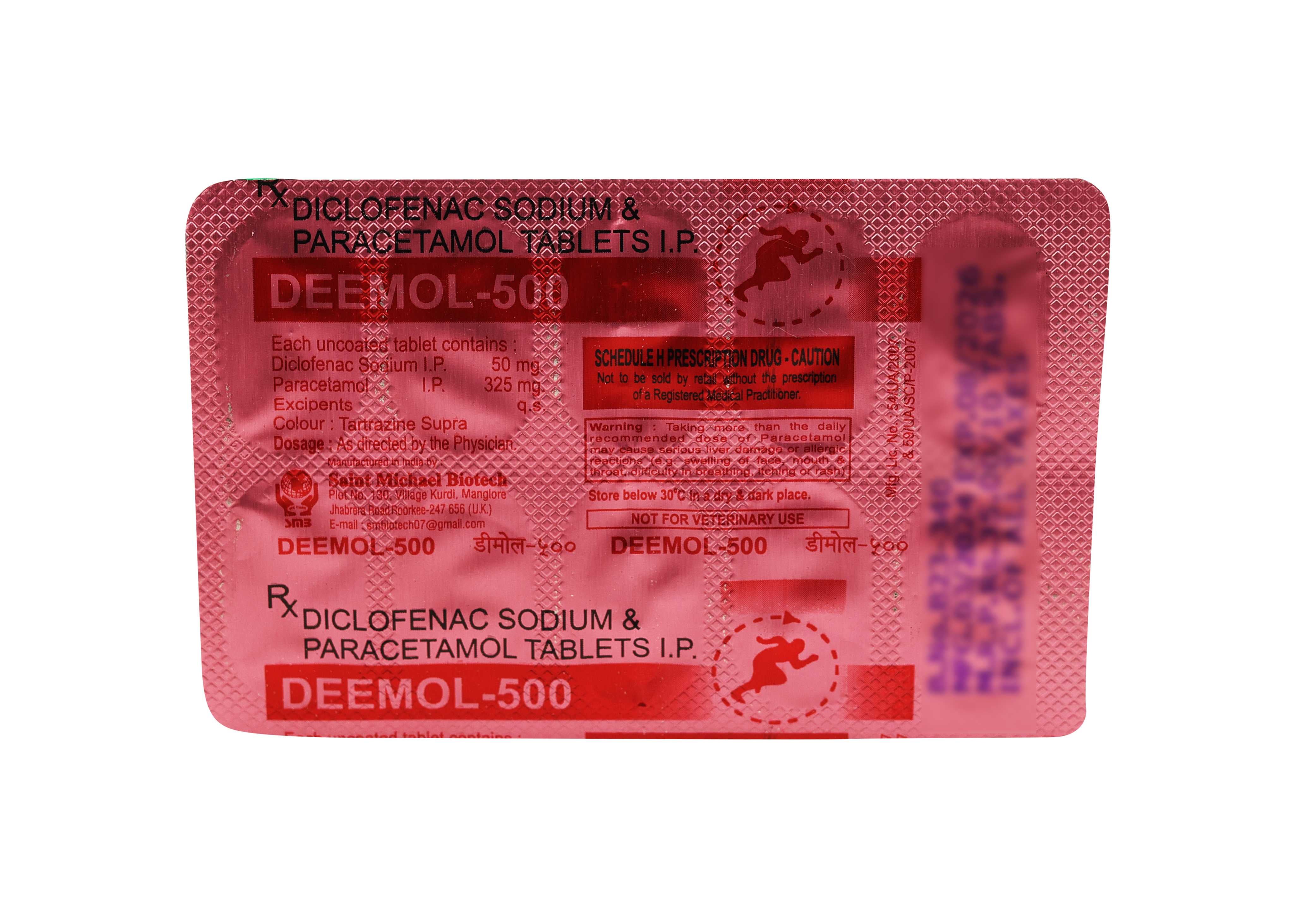 Buy Deemol 500mg 10 Tablets Online at Best Prices | Wellness Forever