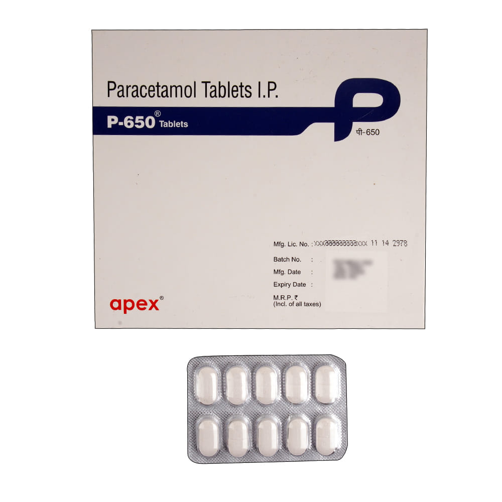 Buy P-650mg 10 Tablets Online at Best Prices | Wellness Forever