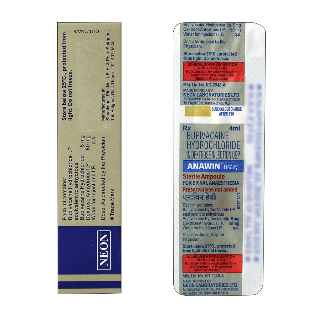 Buy Anawin Heavy 5% Injection Ampoule 4 ml Online at Best Prices ...