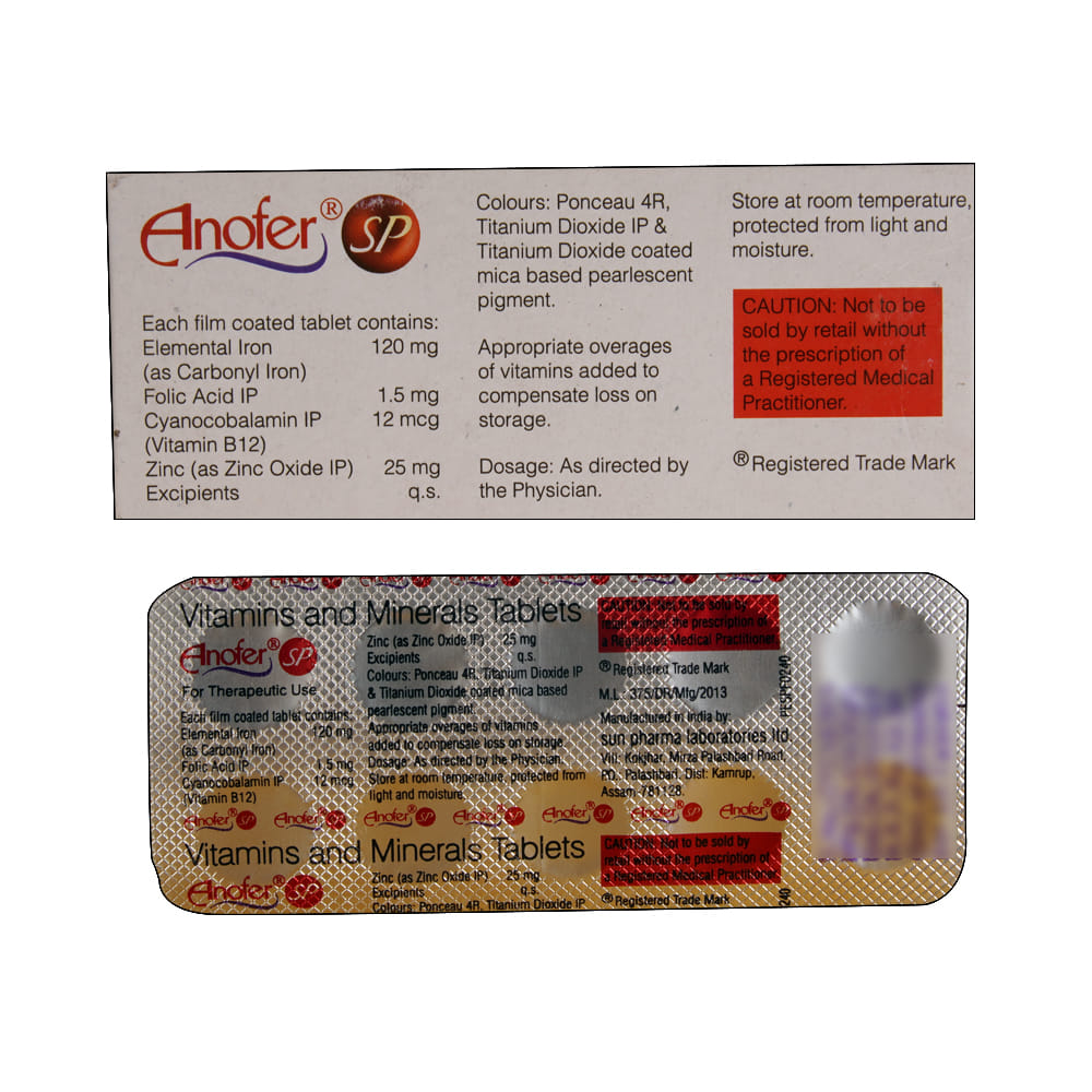 Buy Anofer-SP 10 Tablets Online at Best Prices | Wellness Forever