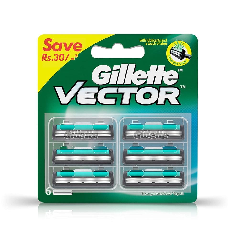 Buy Gillette Vector Plus Manual Shaving Razor Blades 6 Pieces