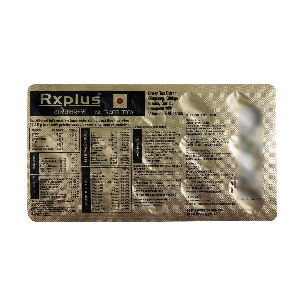 Buy RX-Plus 15 Capsules Online at Best Prices | Wellness Forever
