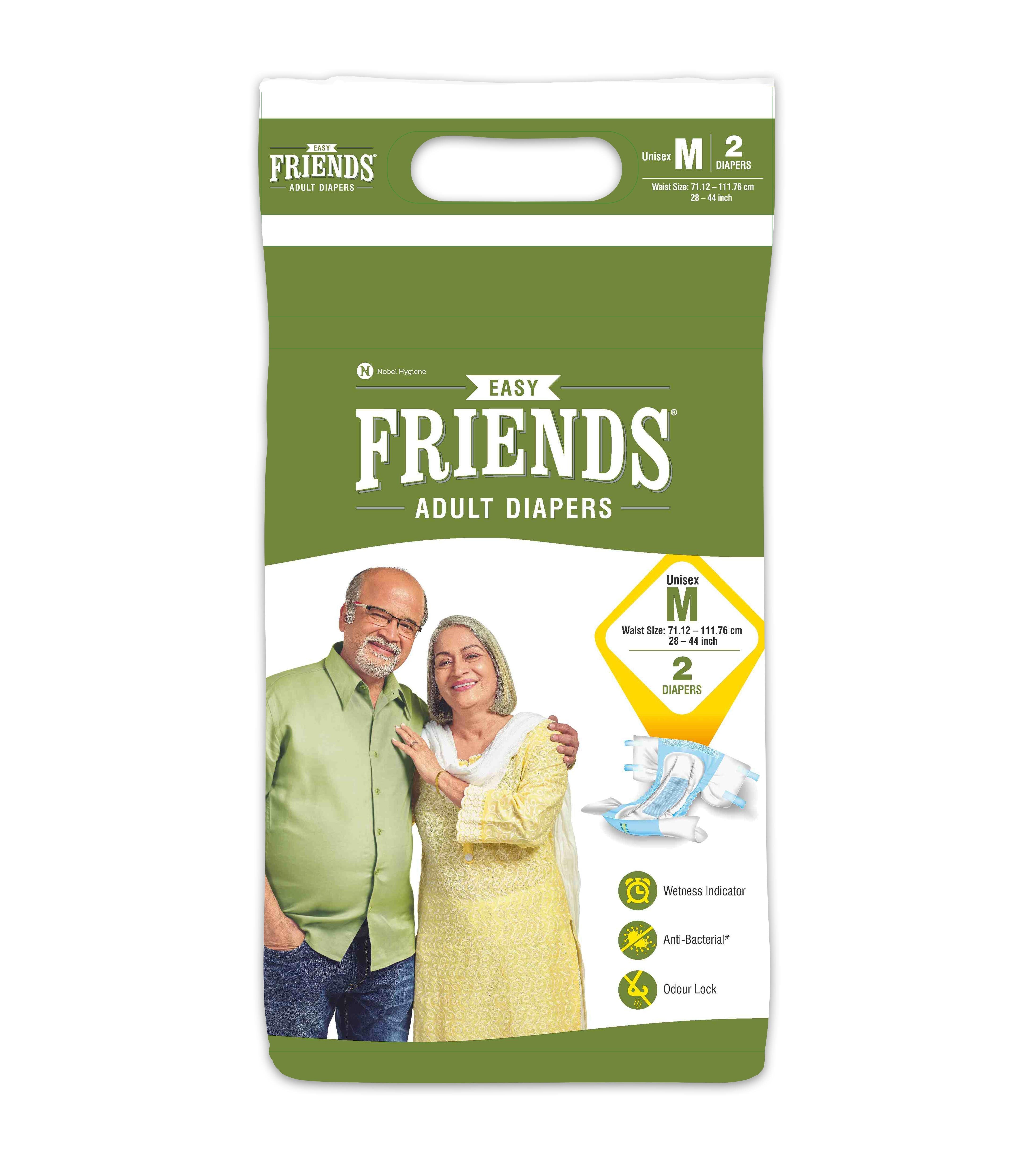 Buy Friends Adult Diapers Taped Easy Medium 2 Pieces Online at Best ...