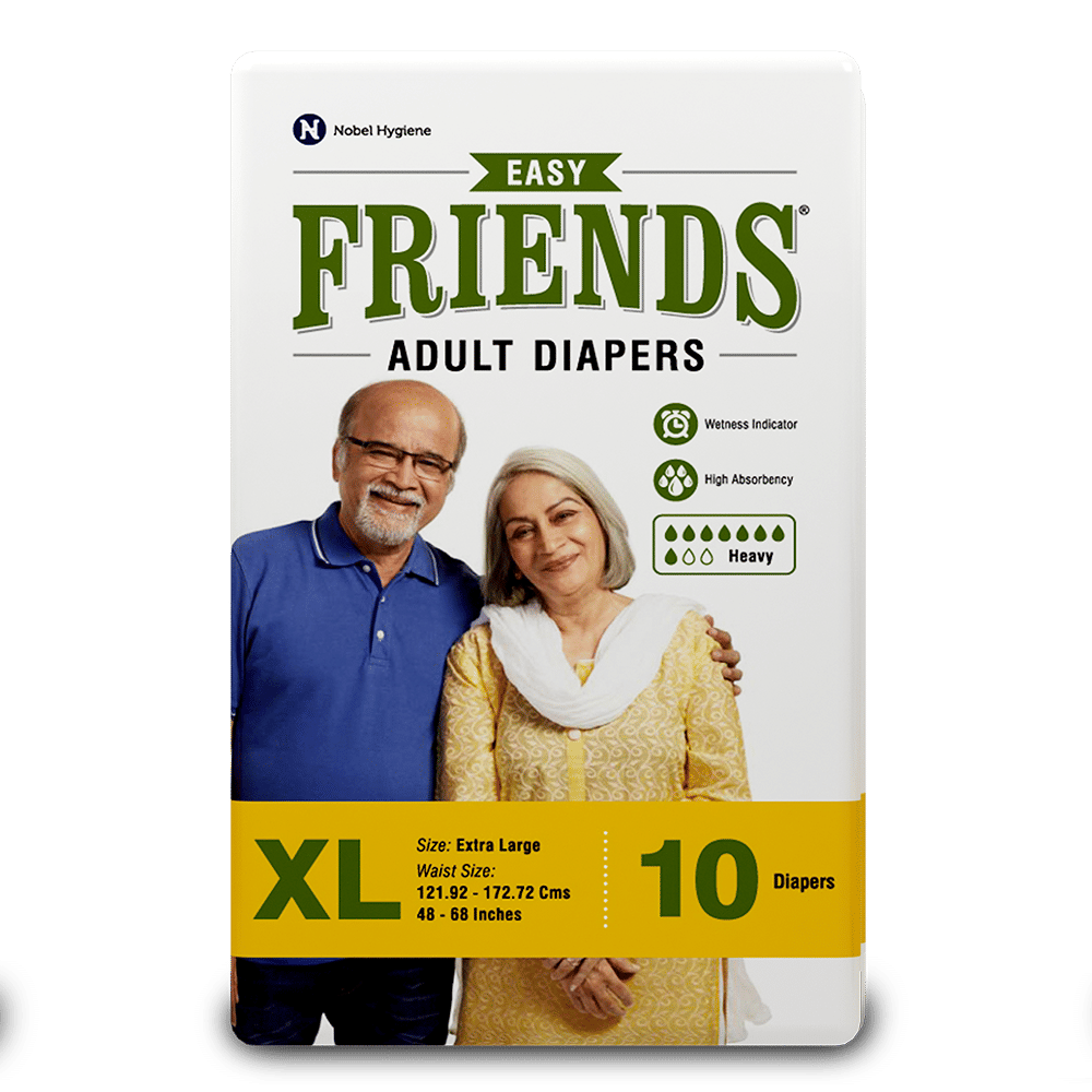 Buy Friends Easy Extra Large Adult Diapers 10 Pieces Online at Best ...