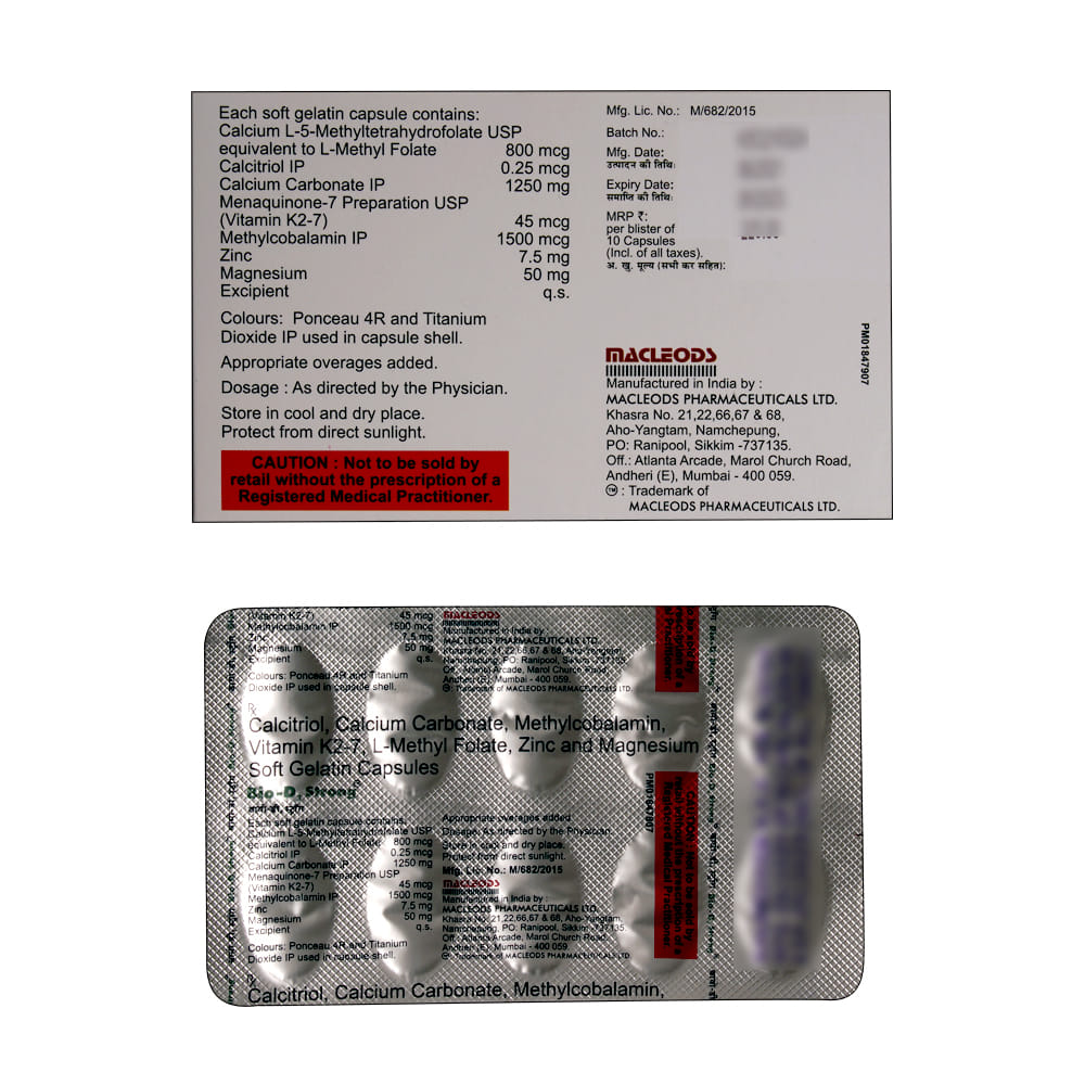 Buy Bio-D3 Strong 10 Capsules Online at Best Prices | Wellness Forever