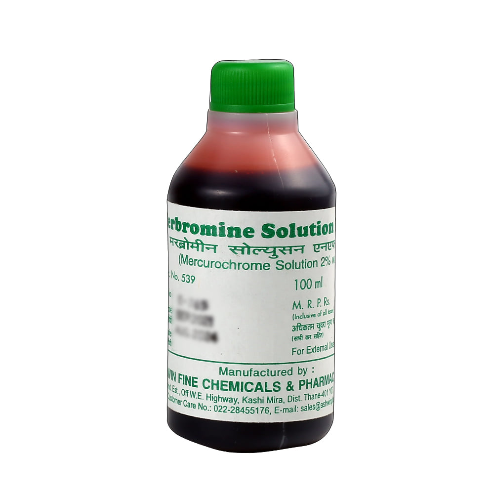Buy Ashwin Merbromine Solution 100 ml Online at Best Prices | Wellness ...