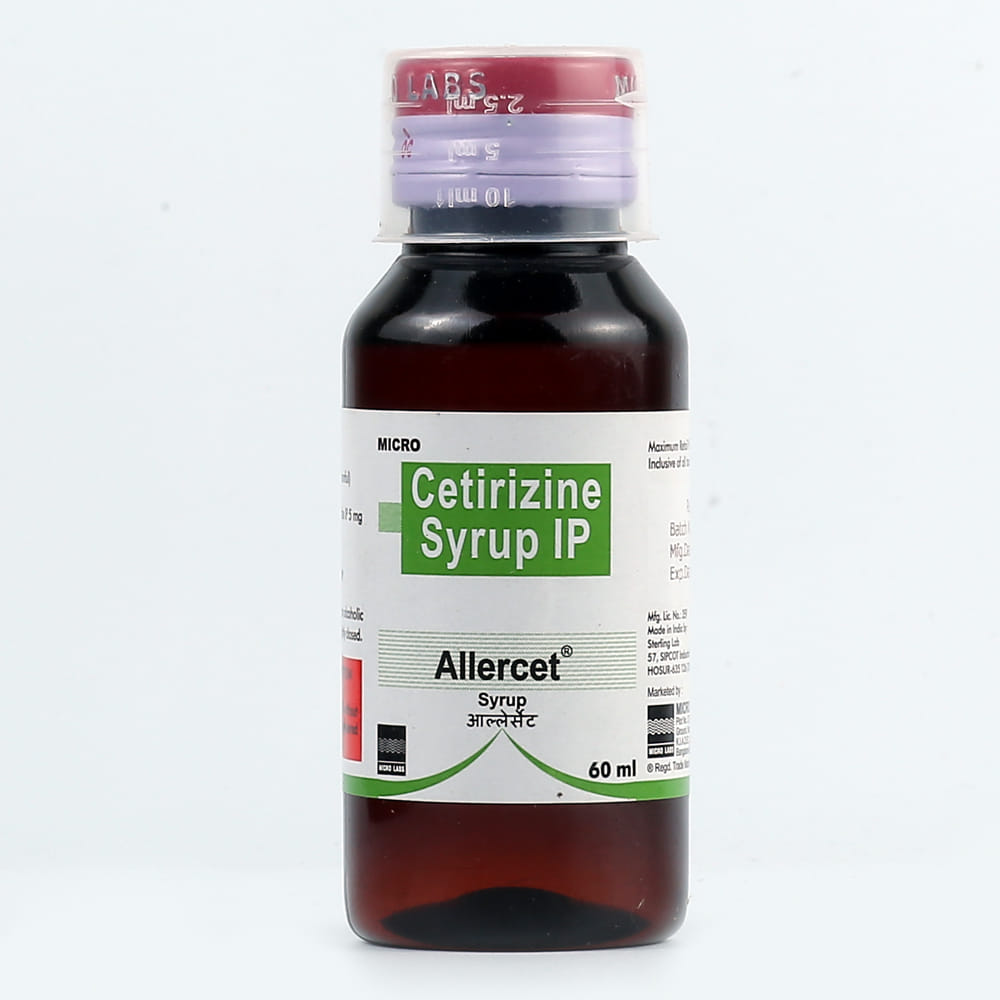 Allercef Buy Allercet Syrup 60 ml Online at Best Prices | Wellness Forever