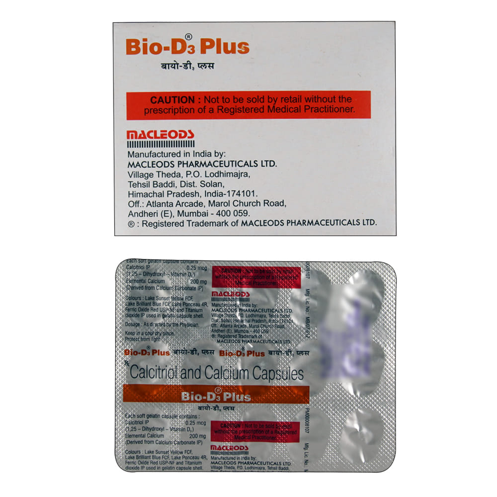 Buy Bio-D3 Plus 15 Capsules Online at Best Prices | Wellness Forever