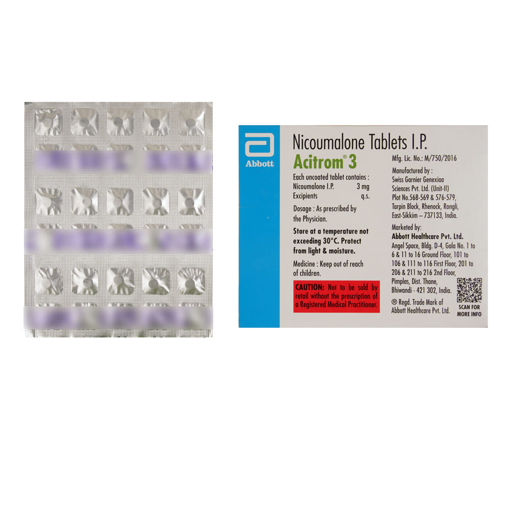 Buy Acitrom 3mg 30 Tablets Online at Best Prices | Wellness Forever