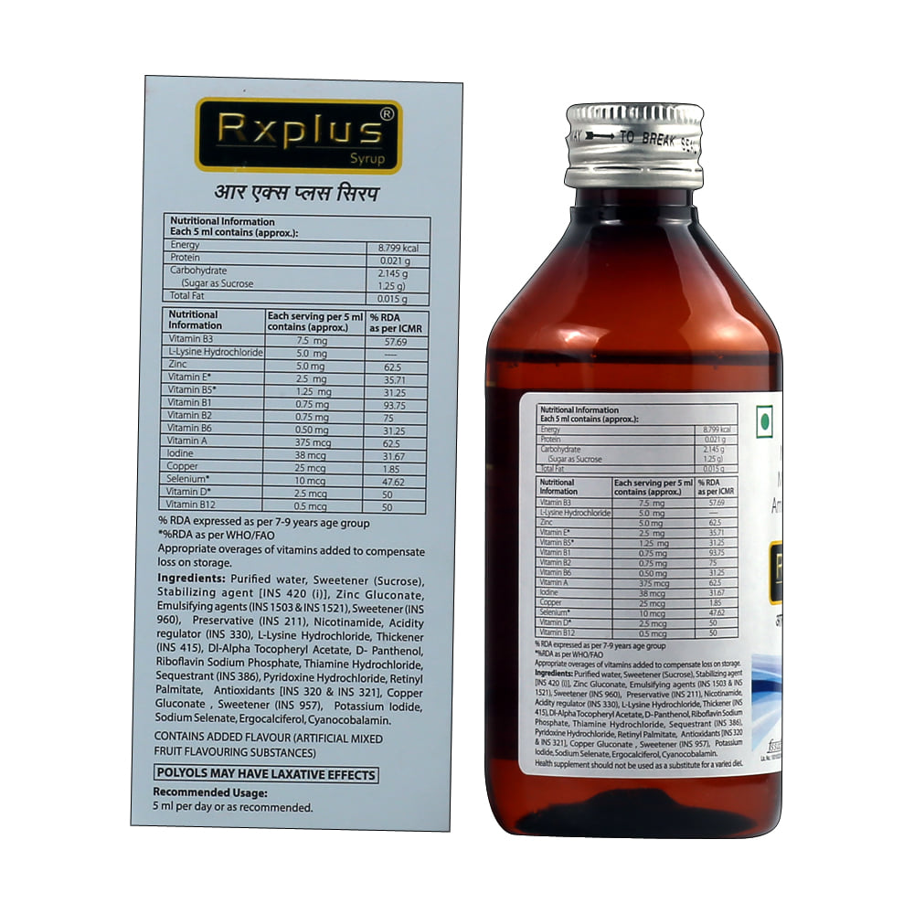 Buy RX-Plus Syrup 200 ml Online at Best Prices | Wellness Forever