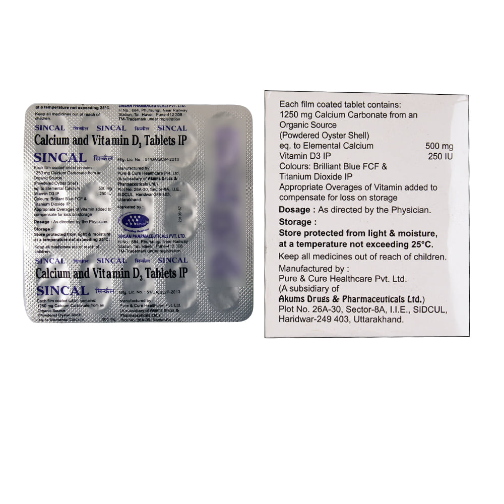 Buy Sincal 15 Tablets Online at Best Prices | Wellness Forever