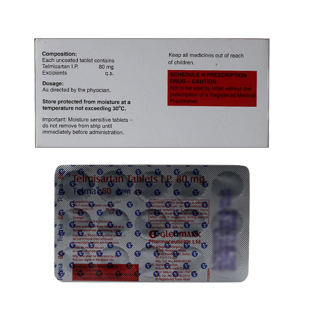 Buy Telma 80mg 15 Tablets Online at Best Prices | Wellness Forever