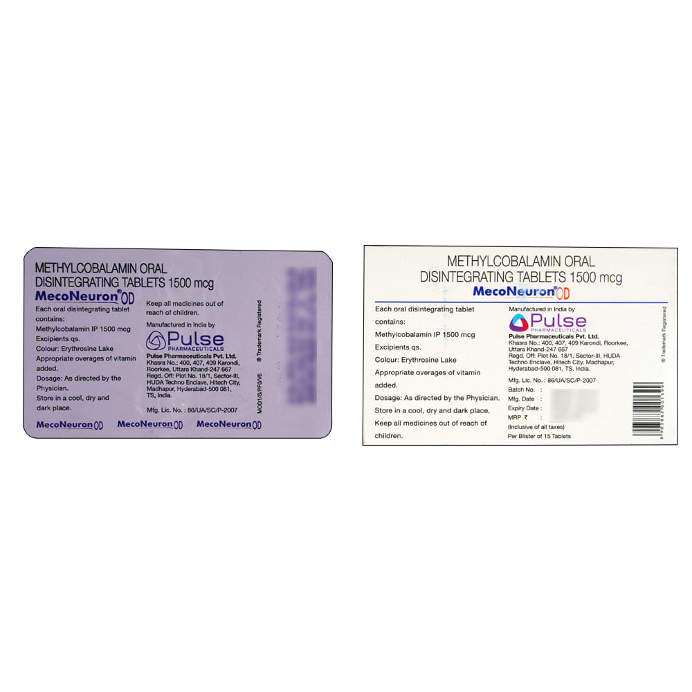 Cap Meconeuron Buy Meconeuron-OD 15 Tablets Online at Best Prices | Wellness Forever
