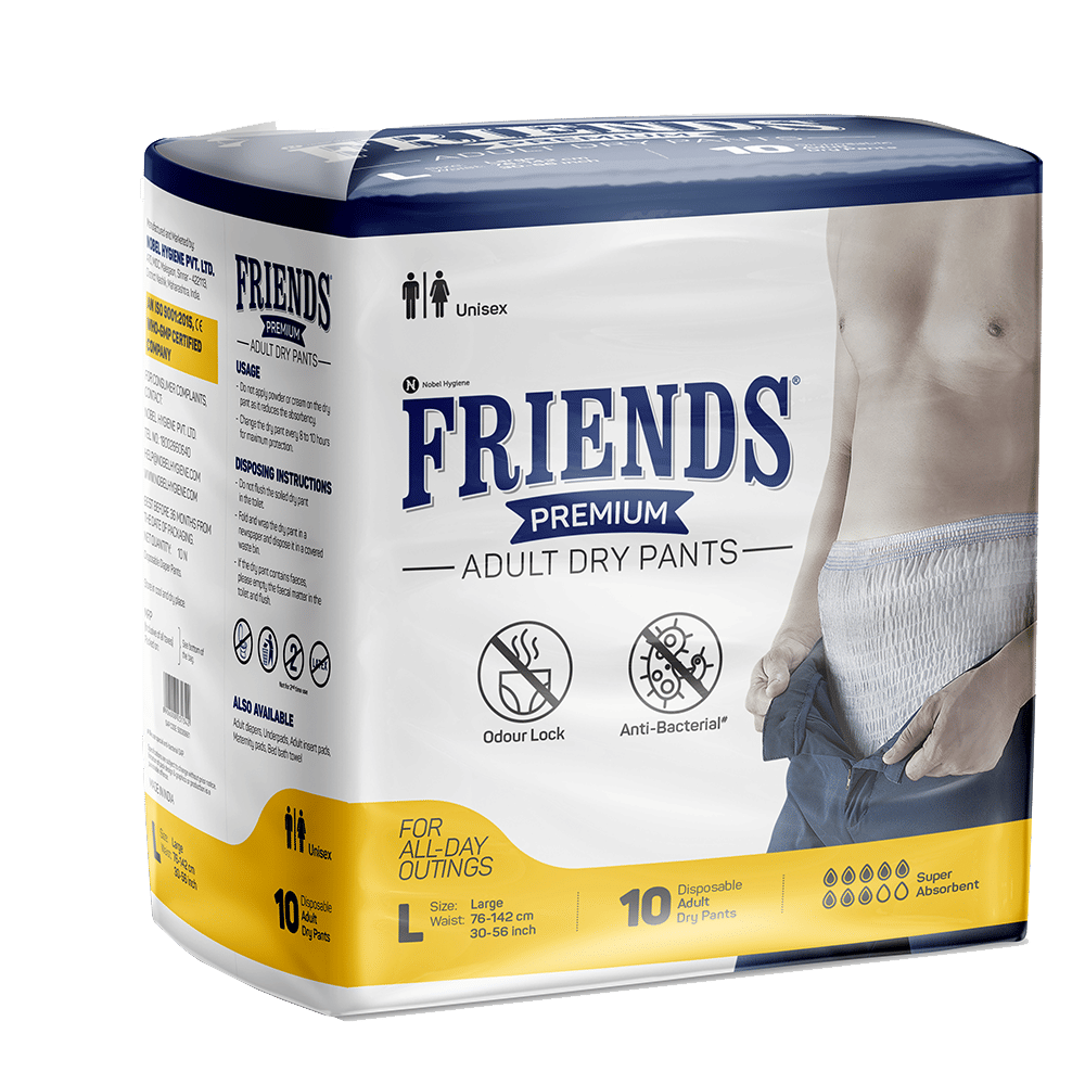 Buy Friends Adult Dry Pants Premium L 10 Pieces Online at Best Prices ...