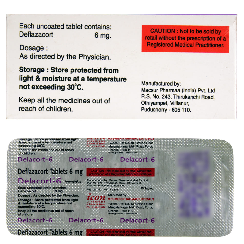 Buy Delacort 6mg 10 Tablets Online at Best Prices | Wellness Forever