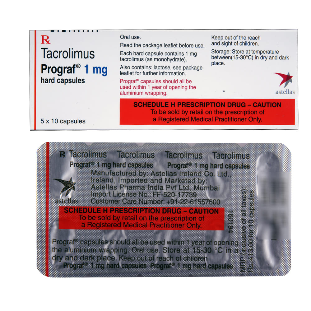 Prograf R Buy Prograf 1mg 10 Capsules Online at Best Prices | Wellness Forever