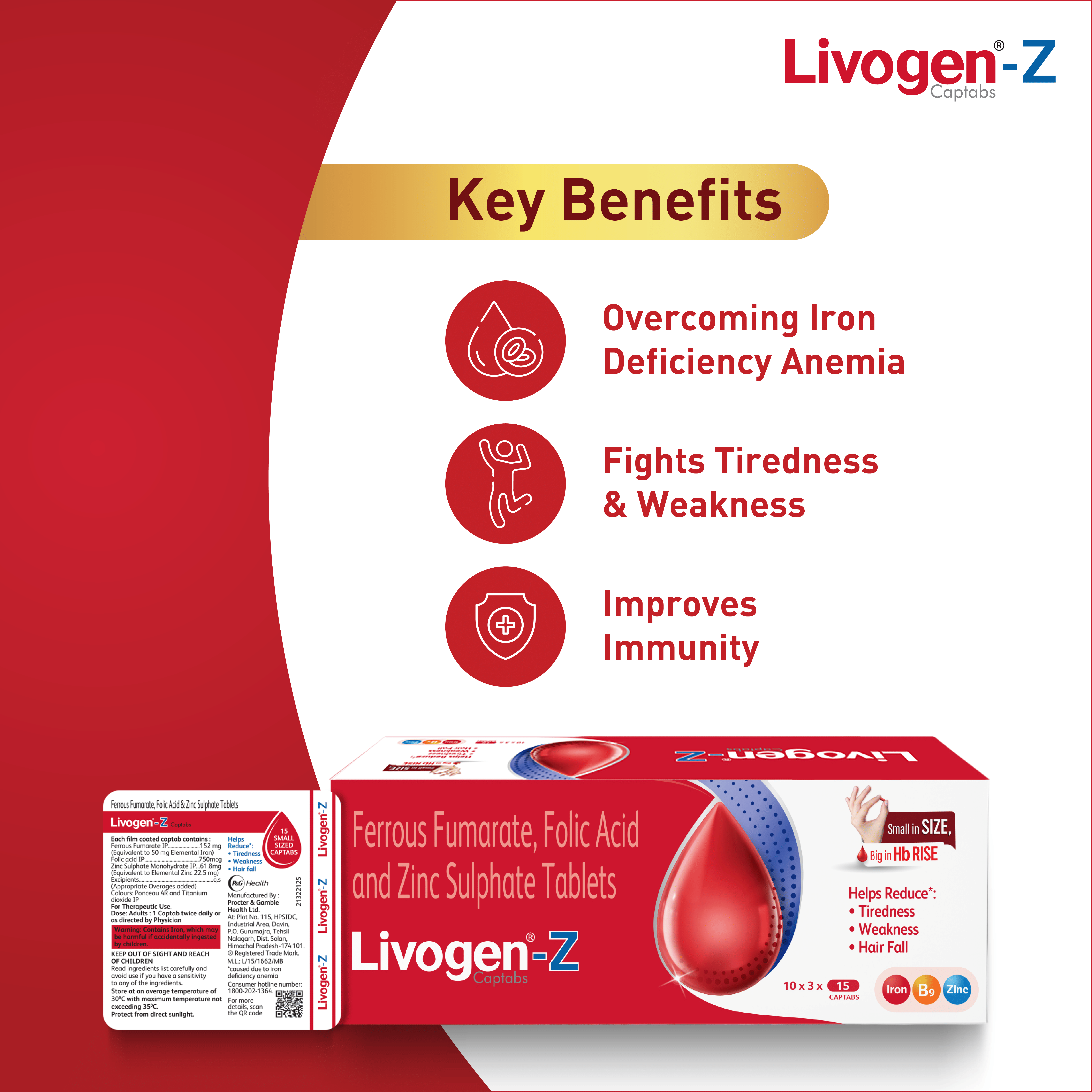 Buy Livogen Z( 15 Tablets)| Management of Iron Deficiency Anemia ...