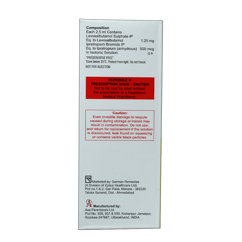 Buy Combimist-L Respules 2.5 ml Online at Best Prices | Wellness Forever