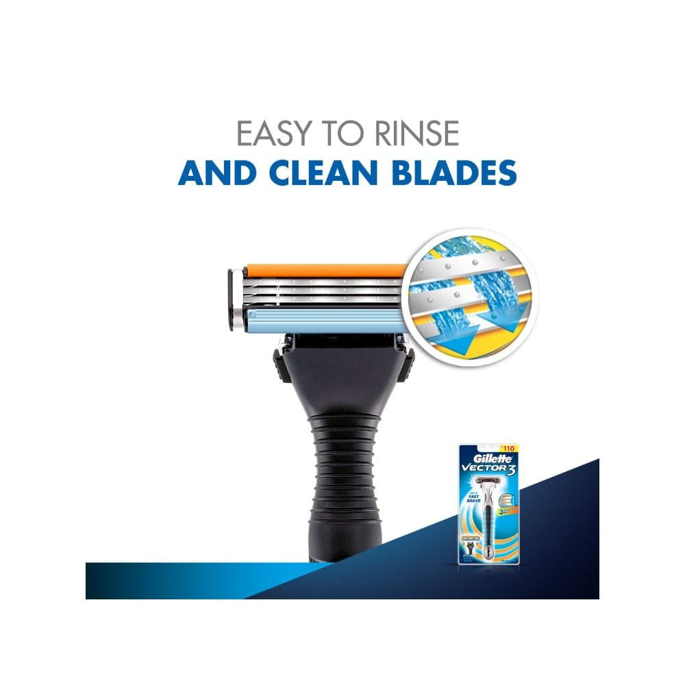 Buy Gillette Vector 3 Manual Shaving Razor 1 Piece Online at Best ...