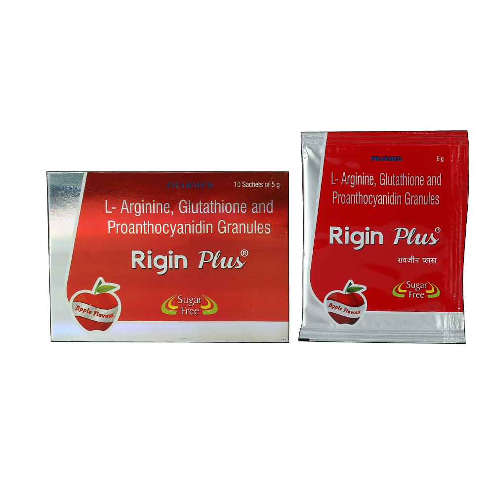 l arginine glutathione and proanthocyanidin granules Buy Rigin-Plus Sachet 5 g Online at Best Prices