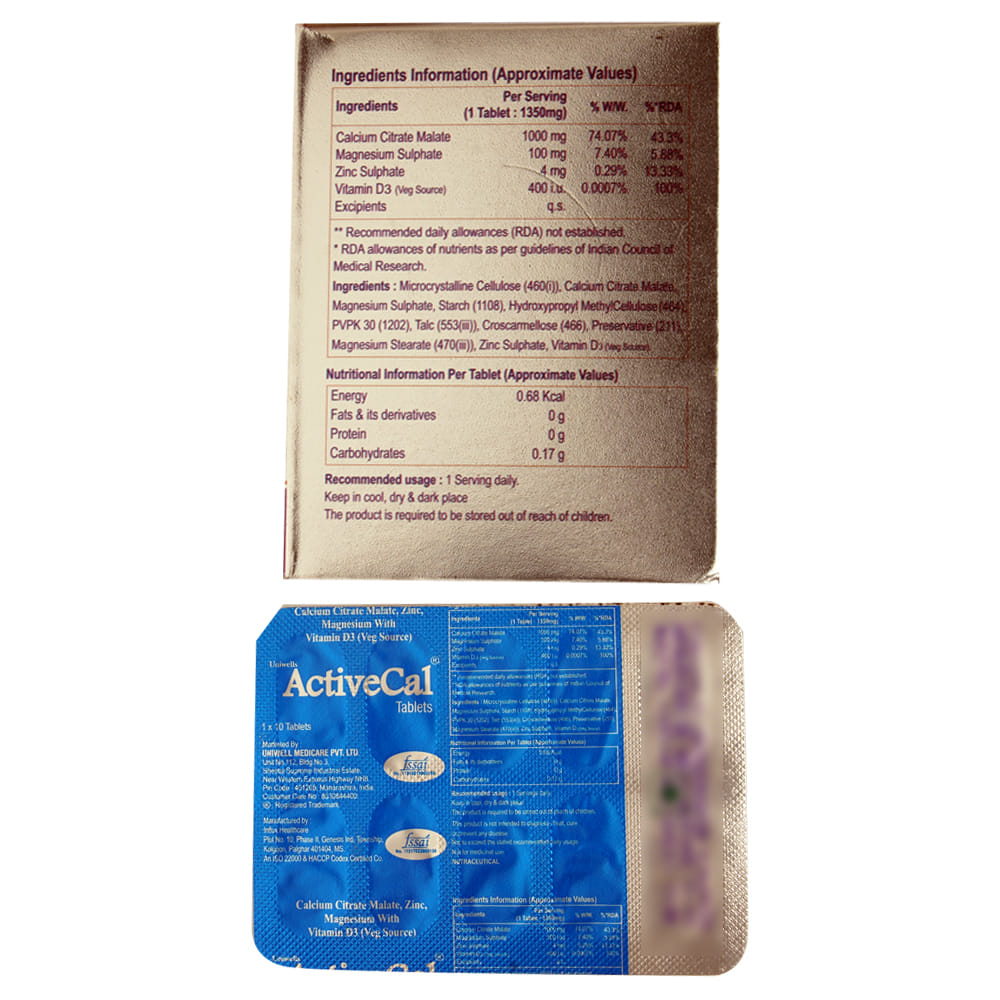 Buy Activecal 10 Tablets Online at Best Prices | Wellness Forever