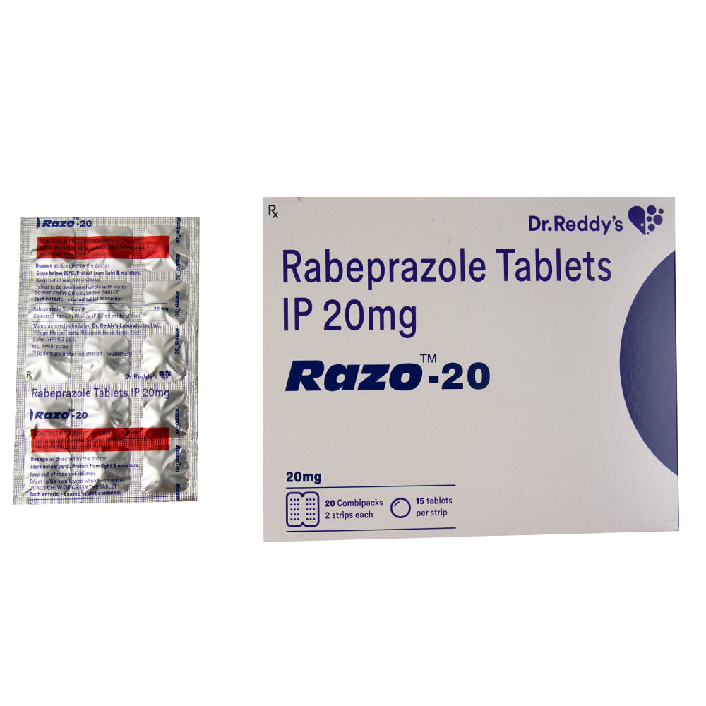 Buy Razo 20mg 15 Tablets Online at Best Prices | Wellness Forever