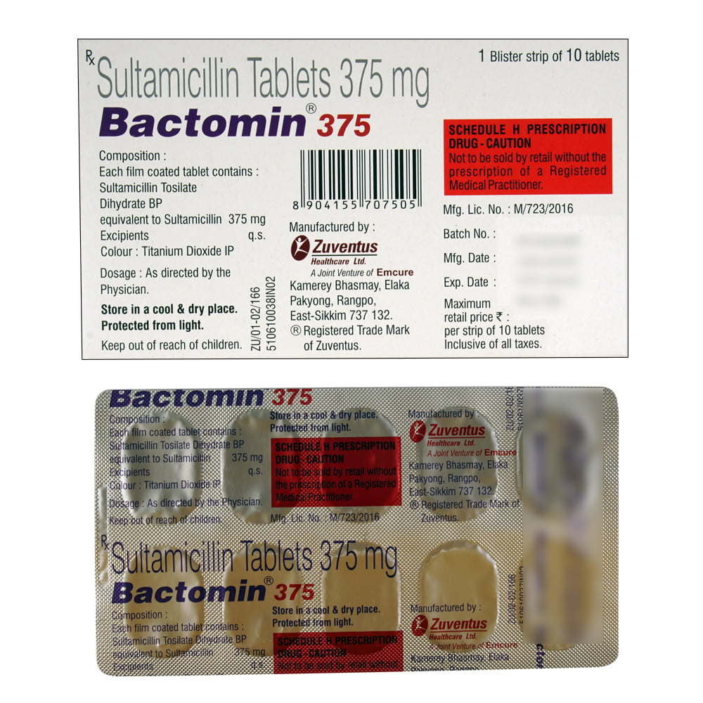 Buy Bactomin 375mg 10 Tablets Online at Best Prices | Wellness Forever