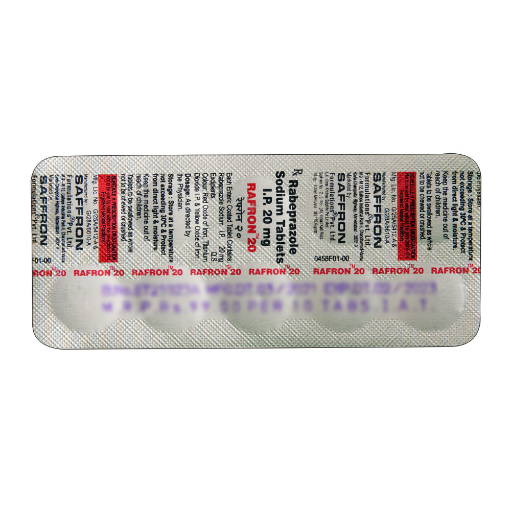 Buy Rafron 20mg 10 Tablets Online at Best Prices | Wellness Forever