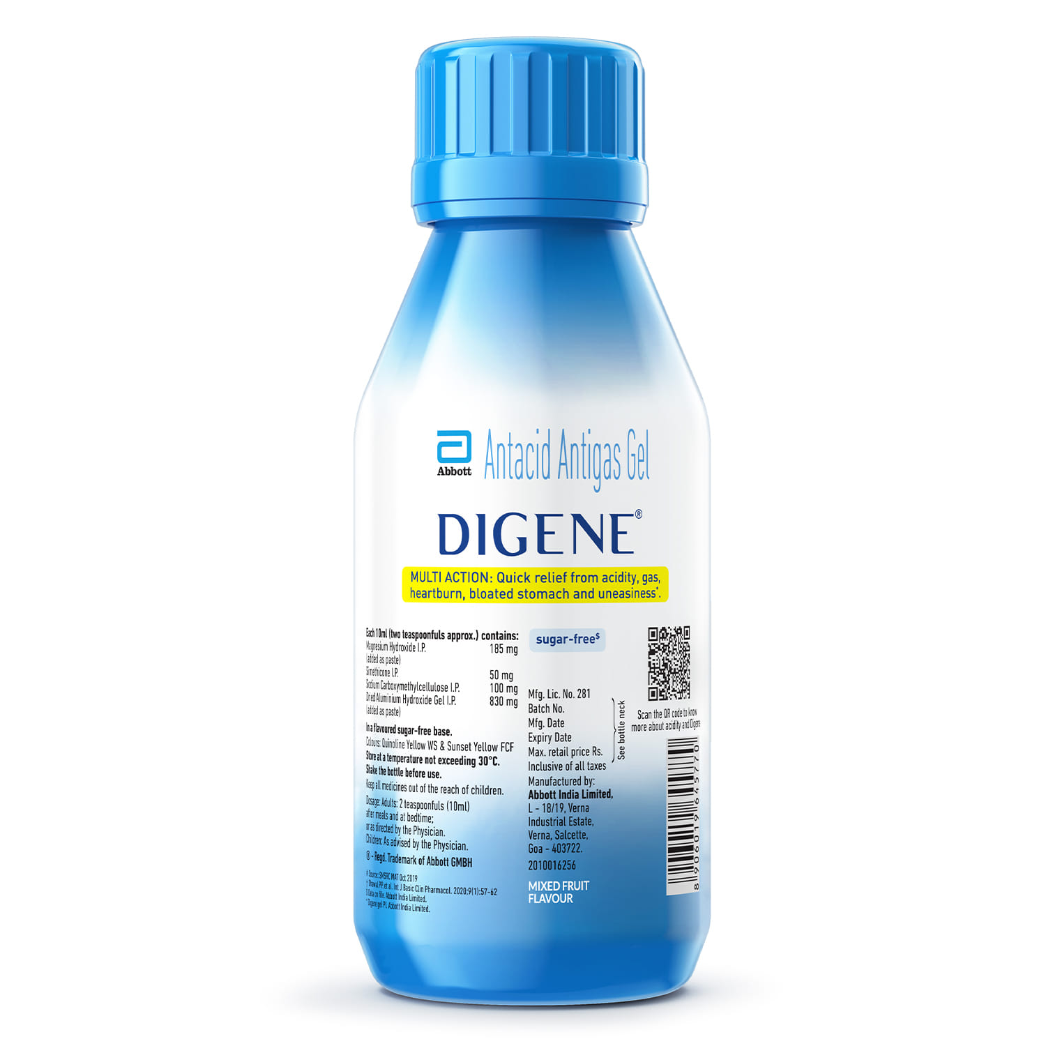 Buy Digene Gel Acidity & Gas Relief Mixed Fruit 200ml Online at Best ...
