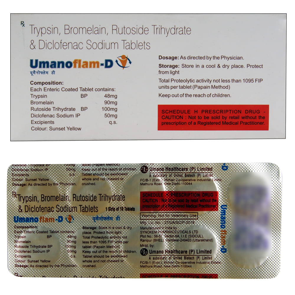 Buy Umanoflam-D 10 Tablets Online at Best Prices | Wellness Forever