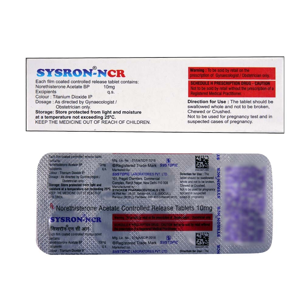 Buy Sysron-NCR 10 Tablets Online at Best Prices | Wellness Forever
