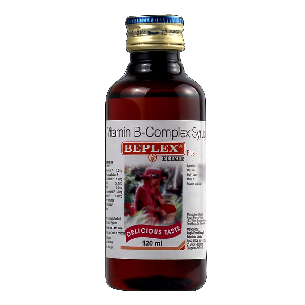 Buy Beplex-Plus Elixir Syrup 120 ml Online at Best Prices | Wellness ...